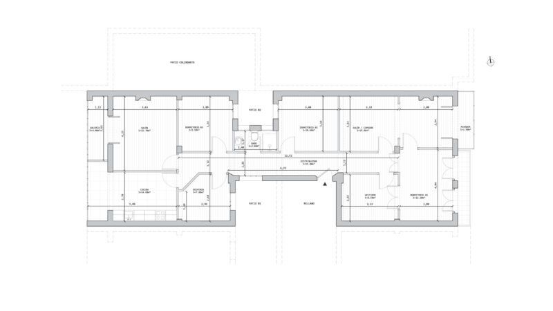 Plano estado previo - Reforma Integral vivienda Getxo